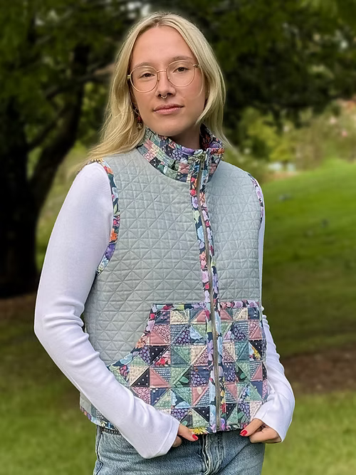 Britney Vest by Melly and Me - Linen Cover Version
