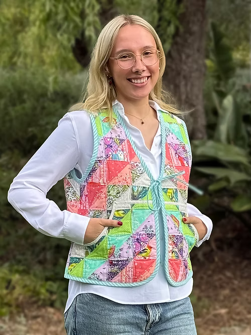 Britney Vest by Melly and Me - Linen Cover Version
