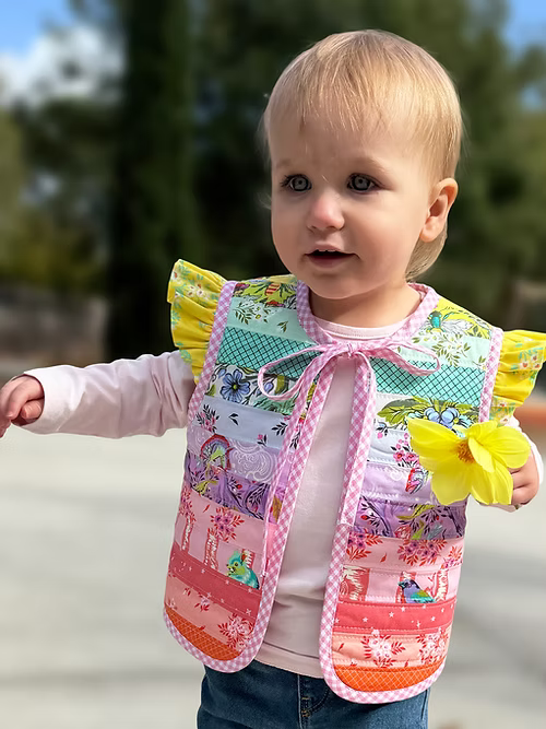 Harmony Baby Sized Reversible Vest by Melly and Me
