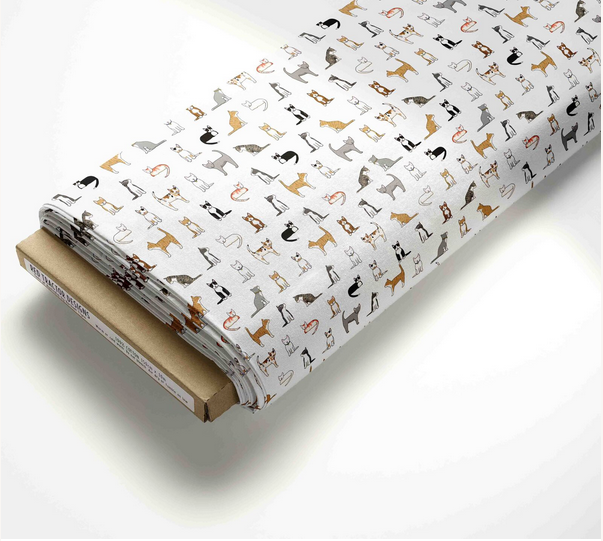 Cats on White by Red Tractor Designs - 50cm increments