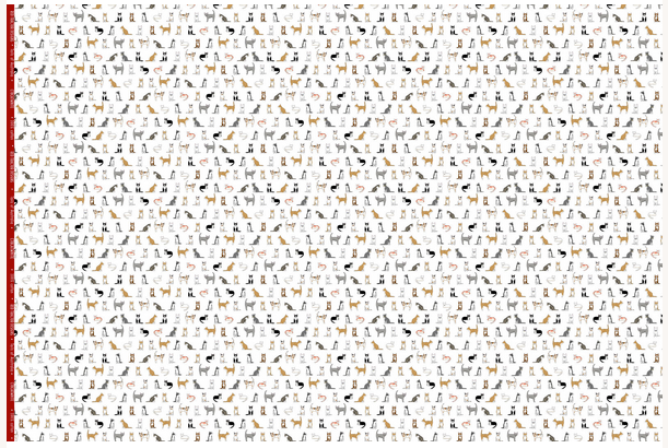 Cats on White by Red Tractor Designs - 50cm increments