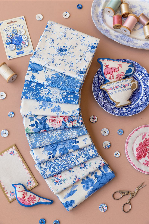 **PREORDER** Tilda Something Blue 10 Fat Quarter Bundle Light
