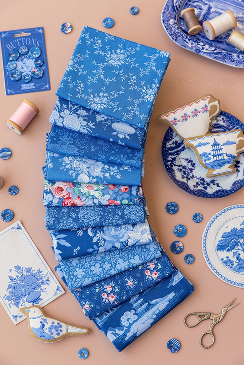 **PREORDER** Tilda Something Blue 10 Fat Quarter Bundle Dark