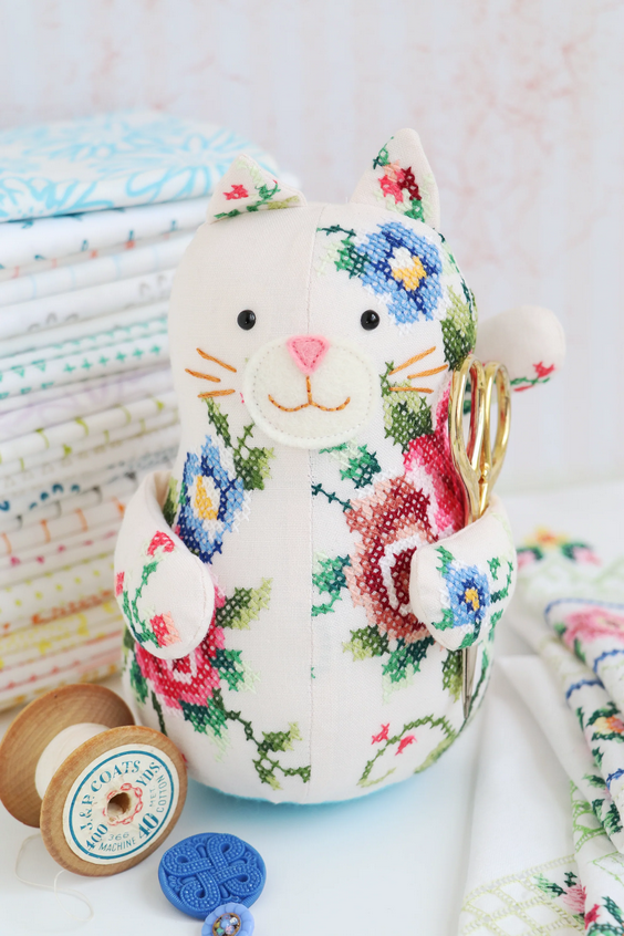 The Cat's Meow Pincushion Pattern by Jodie Carleton of RicRac