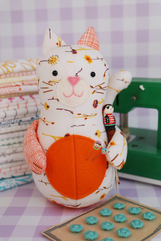 The Cat's Meow Pincushion Pattern by Jodie Carleton of RicRac