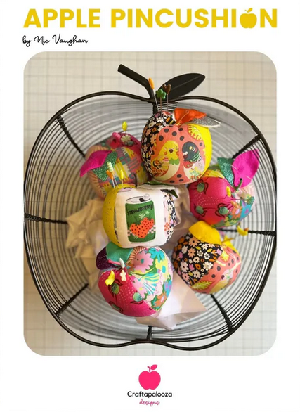 Apple Pincushion Pattern and Templates by Nic Vaughan - Craftapalooza Designs