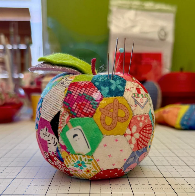 Apple Pincushion Pattern and Templates by Nic Vaughan - Craftapalooza Designs